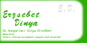 erzsebet dinya business card