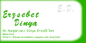 erzsebet dinya business card